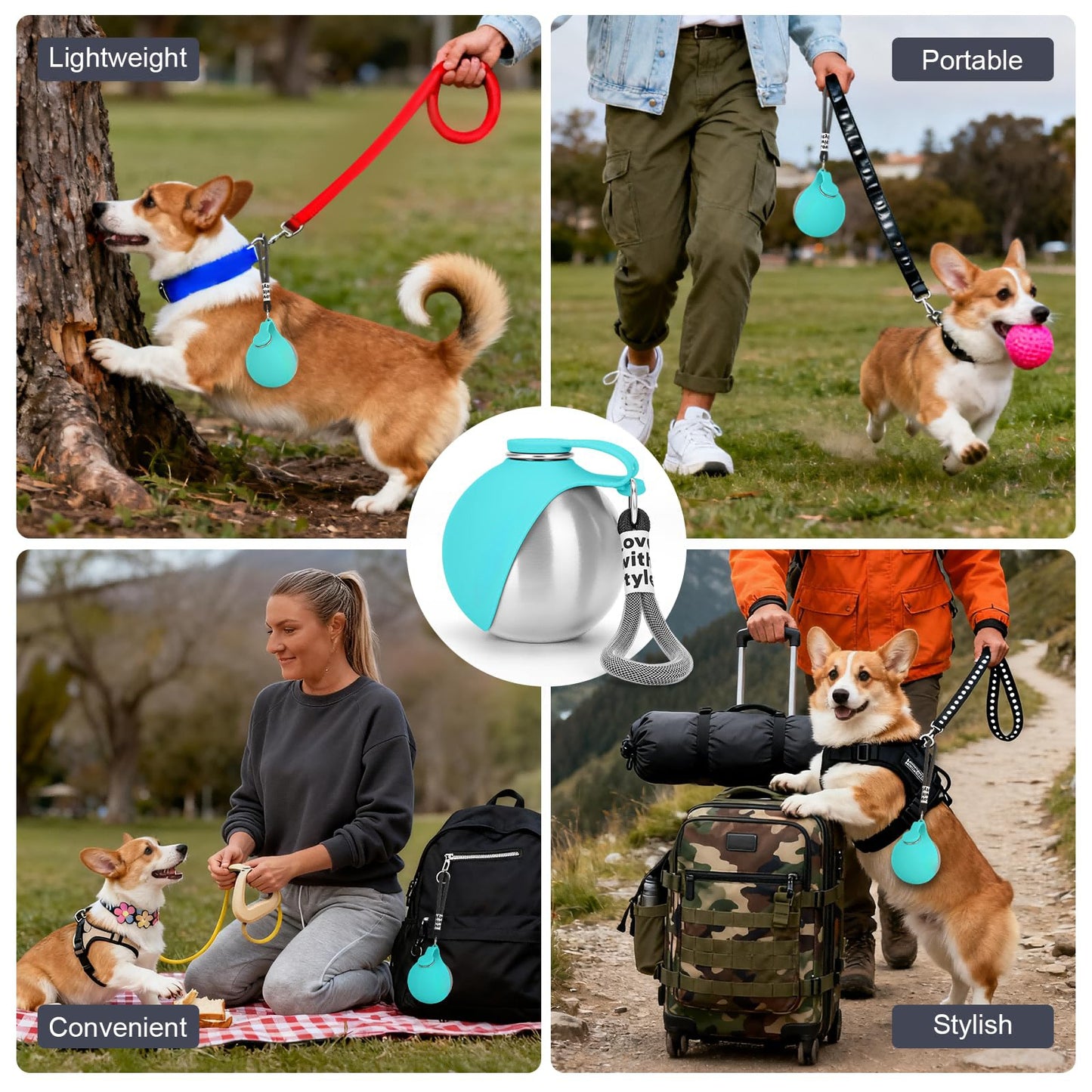 PupSphere™  2-in-1 Dog Water Bottle & Bowl