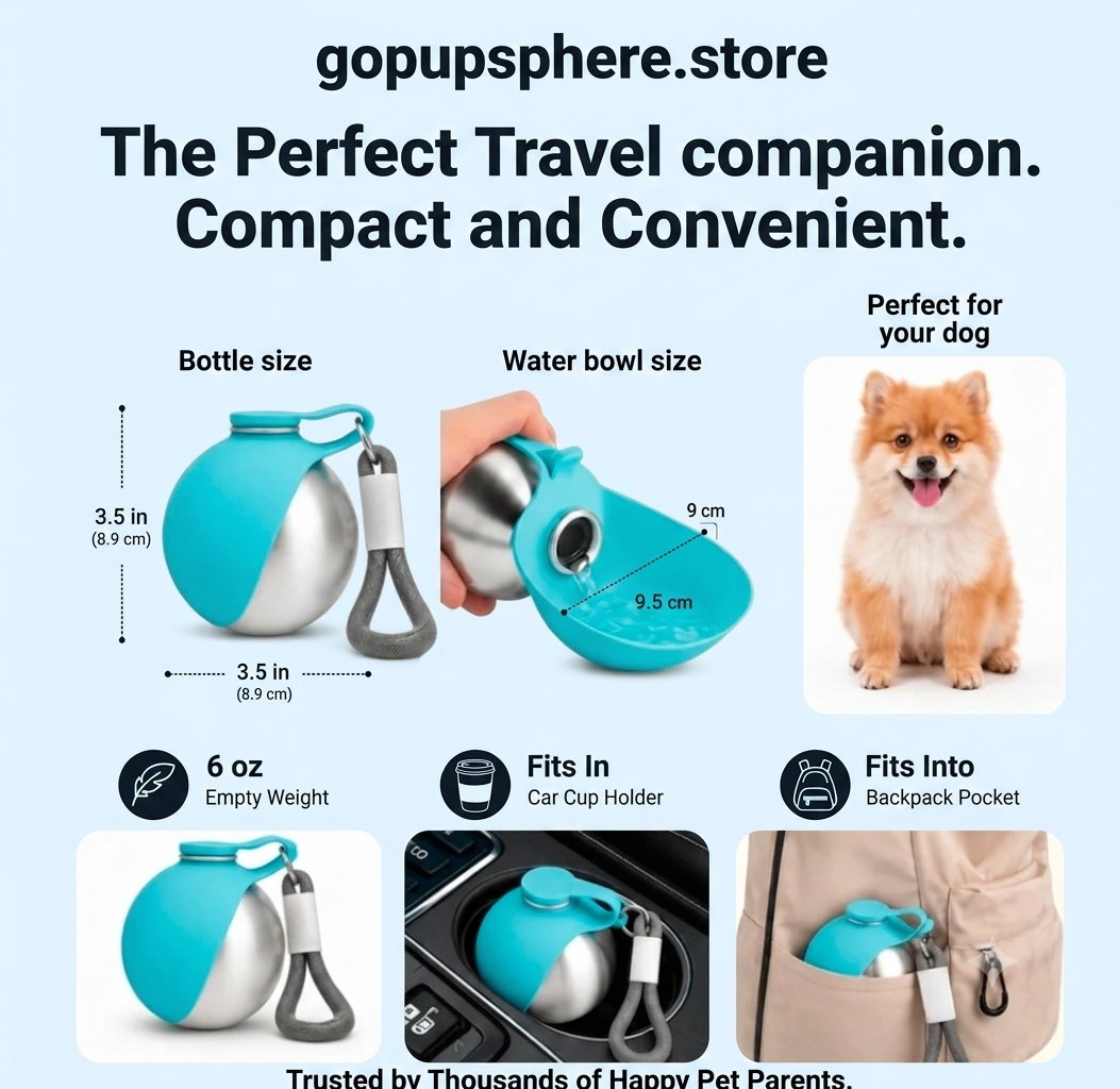 PupSphere™  2-in-1 Dog Water Bottle & Bowl